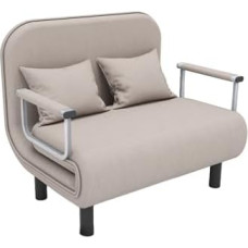 Viengulė sofa lova sulankstoma nešiojamoji pagalvėlė Lounge Couch svetainės baldai balta 60 cm