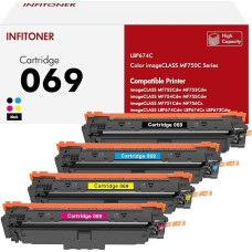 069 069H Toner Set Compatible with Canon i-sensys MF752cdw imageCLASS MF754Cdw MF751Cdw MF753Cdw MF756Cx i-SENSYS LBP673Cdw LBP674Cdw LBP674Cx CRG-069 CRG-069 H H H (Black Cyan Cyan Yellow 4Pk)