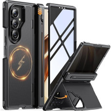 JUESHITUO Case for Samsung Galaxy Z Fold 7 with Screen Protector, Anti-Peeping & S Pen Slot (No S Pen) & Hidden Stand, Thin Shockproof Mobile Phone Case for Galaxy Z Fold 7, Black