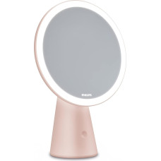Philips LED Mirror Spiegelleuchte, drei voreingestellte Lichteinstellungen, natürliche Farben, USB-Ladestation, rosé