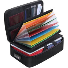 Feuerfeste Dokumententasche a4 5200℉ Mit Zahlenschloss, Feuerfest & Wasserdicht, Aktenschrank-Organizer für Zuhause Und Büro, 36x27x10cm, für Wichtige Unterlagen, Urkunden, Geld