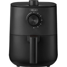 bella 3 l rankinė karšto oro keptuvė, kepimas be aliejaus, nesvylanti keptuvė ir kepimo stovas, tinkami plauti indaplovėje, lengvai valomi, matinės juodos spalvos