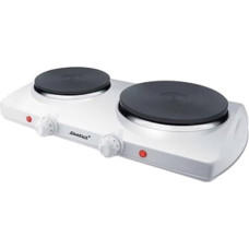 Steba KF 150 Double Cooking Plate with Overheating Protection, Suitable for All Cooking Pots, Cooking Surface Diameter 19 cm and Diameter 16 cm, 2300 Watts