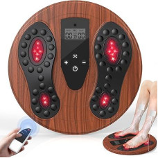 Medic kraujo apytakos stimuliatorius kojoms su 850 NM infraraudonųjų spindulių šviesa, raudonos šviesos lempos terapija, kraujo apytakos stimuliatorius kojoms su 4 TENS elektrodų pagalvėlėmis, EMS pėdų masažuoklis kraujui
