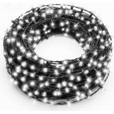 100 m LED pasakų žibintai lauke/uždaroje patalpoje - 800 LED Kalėdų eglutės pasakų žibintai su 8 režimais, laikmačio ir atminties funkcija, skirti Kalėdoms, sodui, balkonui, šaliai (vėsiai balta)