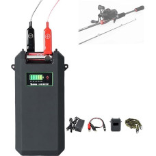 14,8V elektrinis vėjo baterija 7500mAh 10000mAh 15000mAh Angelrolle Lithiumbatterie mit Stromanzeigen und Ladegerät Angelrutenbatterie