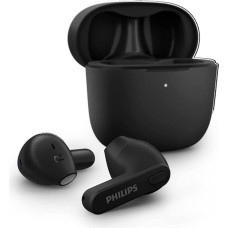 Philips TAT2236BK/00 Bluetooth Headphones, Sweat-Resistant, 18 Hours Playtime, Built-in Microphone, Slim Charging Box, Black