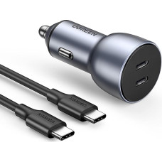 UGREEN Cigarette Lighter USB-C 40 W PD Car Charger USB-C Car Charger with 60 W Charging Cable Compatible with iPhone 15, 15 Plus, 15 Pro, 15 Pro Max, Galaxy S24, S23, A53