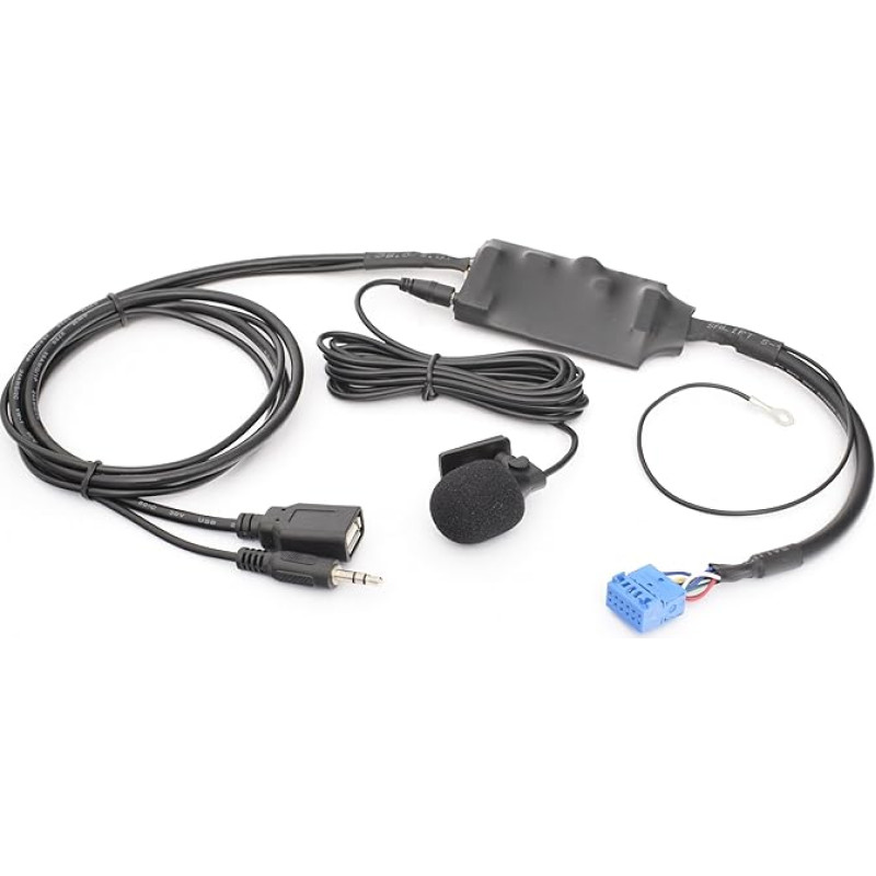 BlueMusic Bluetooth USB AUX Music Hands-Free Calling 12 Pin from July 2010 Compatible with VW: RCD RNS 200 210 300 315 500 - Skoda: Beat Cruise Swing - Audi: Chorus Concert Symphony 2+ 3, RNS-E BNS