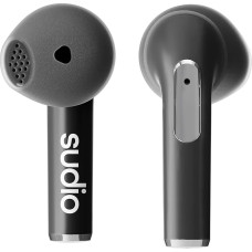 Sudio N2 Midnight Black - True Wireless Bluetooth Open-Ear Earbuds, Multipoint Connection, Built-in Microphone for Calls, 30 Hours Battery with Charging Case, IPX4 Waterproof, USB-C & Wireless