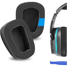 Geekria Sport Cooling Gel Replacement Ear Pads for Logitech G533 G633 G635 G933 G935 Headphones Ear Pads Headset Ear Pads Ear Pads Ear Cups Repair Parts (Black)