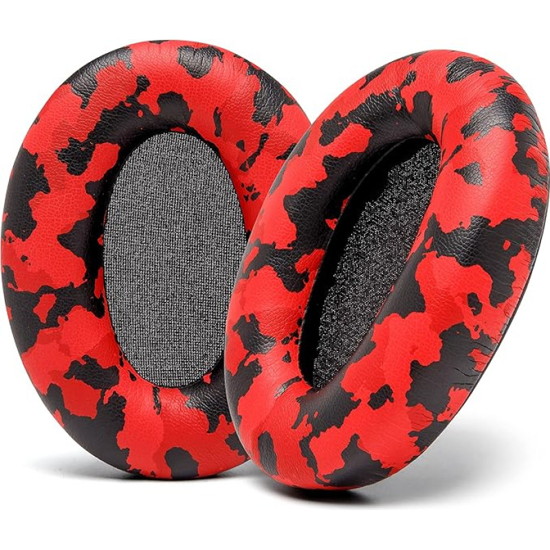 WC Wicked Cushions Extra Thick Replacement Earpads Compatible with Sony WH-1000XM3 Headphones - Red Camo