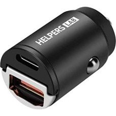 Car Charger USB C 30W Mini Dual USB C Cigarette Lighter with PD3.0 PPS QC3.0 for iPhone 12 Mini Pro Max 11 XS XR X 8, Pad Air/Pro/Mini, SamsungS10, Huawei P30, Xiaomi and Other Devices