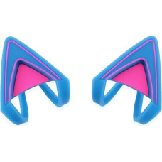 Glow in the Dark Cat Ears Silicone Fluorescent Compatible with Bose/Razer/HyperX/Corsair/SteelSeries Arctis/Edifier Gaming Headphones (Blue)