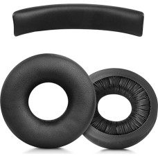 XBERSTAR Ear Pads for Sony WH-CH520 Headphones Replacement Ear Pads Comfort Quiet Over-Ear Headphones with Soft Leather (Black Ear Pads + Black Headband)