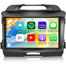 2G + 32G CAMECHO Android 13 Car Radio for Kia Sportage 3 III SL 2010-2016 with Navi Carplay Android Car, 9 Inch Double DIN Car Radio Touch Display with Bluetooth Mirror Link FM/RDS WiFi + Reversing