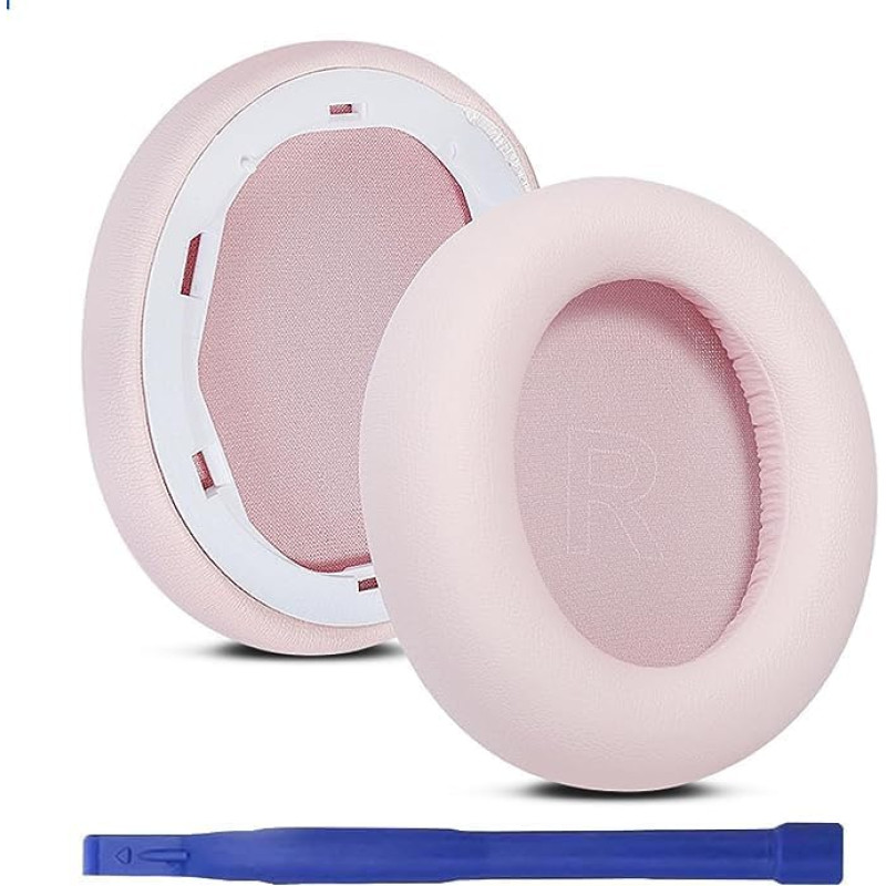 Aiivioll Replacement Protein Faux Leather Ear Pads for Soundcore Life Q35 Ear Pads Over-Ear Headphones Compatible with Anker Soundcore Life Q30, Q35 Ear Pads (Pink)