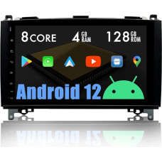 AUXOAUDIOTEK Android 12 Car Radio for Benz A/B Sat NAV Car Stereo DAB CarPlay for Mercedes W245 W169 W906 W639, Android Car Radio 9 Inch Touch Screen, DSP Octa Core 4G+128G,