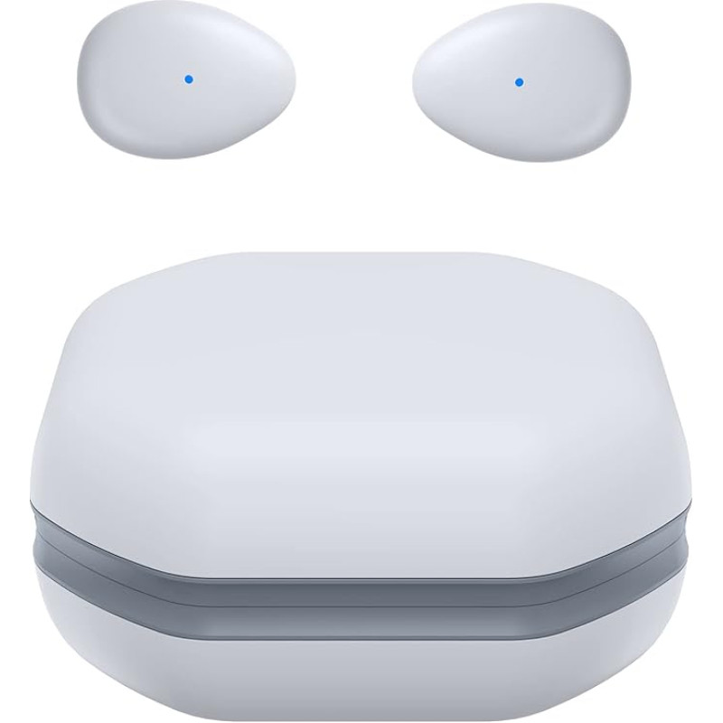 New New New Mini Wireless Bluetooth Earbud Earbuds Small Lightweight Slim for Sleep/Work/Fitness/Running/Drive, Music or Podcasts of iPhone/Android Phones (White Grey)