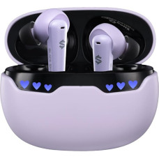 Black Shark Wireless Earbuds with Charging Case, Bluetooth 5.1 Headphones with Microphone for iPhone/Android, Music & Gaming Dual Model, IPX5 Waterproof, Emoji LED Light 24Hrs Playtime In Ear, Purple