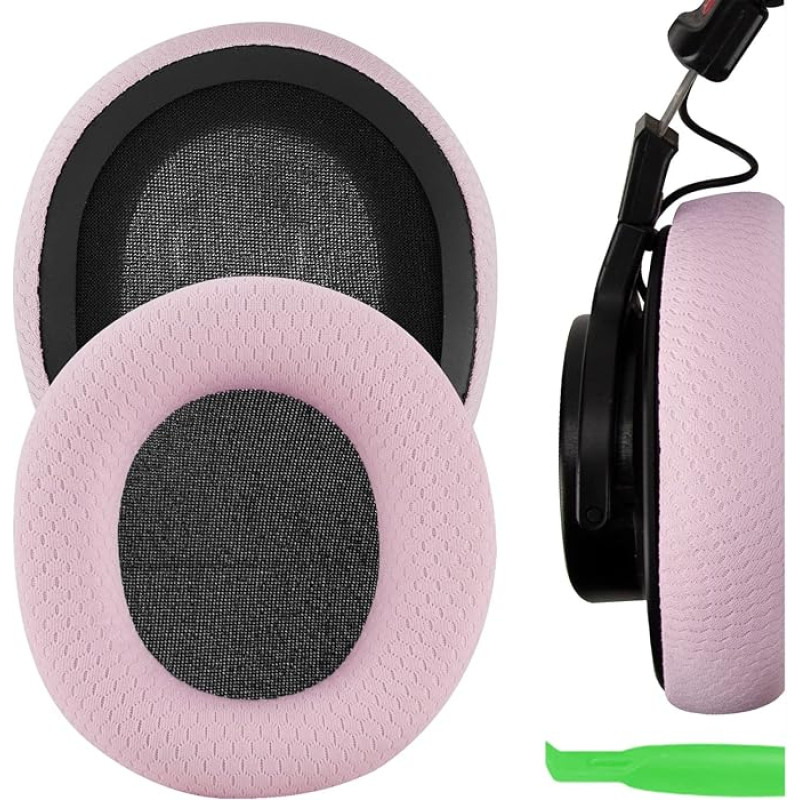 Geekria QuickFit Replacement Ear Pads Compatible with Sony MDR-7506, MDR-V6, MDR-V7, MDR-CD900ST Headphone Ear Pads, Headset Ear Pads, Replacement Ear Pads (Pink)