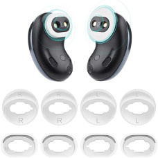 sciuU 4 Pairs Ear Wing Tips, Soft Silicone Ear Gel Compatible with Samsung Galaxy Buds Live 2020 Earbuds Headphones, Replacement Non-Slip Anti-Lost Ear Wing Cover, Black