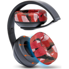 WC SweatZ - Patented Protective Ear Pad Covers Made by WC | Fits Beats Studio 3 & 2 (Does Not Fit Beats Solo) / Bose QC35 & 35II / Bose 700 and More | Red Prism