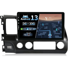 BXLIYER Android 13 IPS Car Radio Suitable for Honda Civic (2006-2011) - Built-in Wireless CarPlay Android Car - Free Camera - 2G + 32G - 10.1 Inch 2 DIN - DAB Steering Wheel Control WiFi Fast Boot DSP