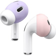 elago [Fits the Case] Earplug Cover Compatible with Apple AirPods Pro 2, Anti-slip Silicone Cover, Dust-Free (2 Pairs in 2 Colors) (Pink/Purple)