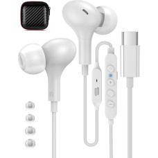 USB C Headphones for Samsung A55 A35 A54 A34 A53 A33 Pixel 8a 9 Pro S24 Ultra, In-Ear Headphones USB C Connection Magnetic USB C Headset Type C Headphones for iPhone 16 15 Pro Oneplus 11 Poco X6 Pro