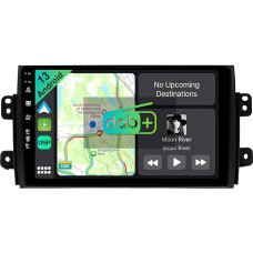 YUNTX [DAB-4G+64G] Android 13 Car Radio for Suzuki SX4 2006-2016/Fiat Sedici 2005-2014-[Integrated DAB+/CarPlay/Android Auto/DSP/GPS]-9 Inch IPS 2.5D Touch Screen MIC+Camera USB/MirrorLink/Bluetooth