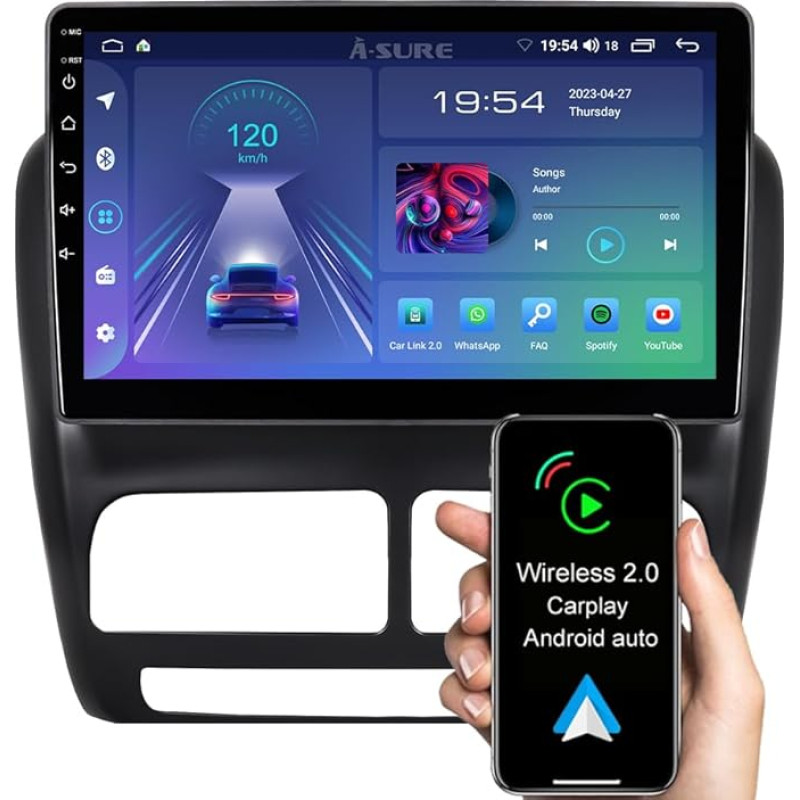 ACAVICA 2+32GB 9 Zoll Android 13 Autoradio für Fiat Doblo MK2 2010-2015 Touchscreen Navigator GPS Car Radio Stereo mit Wireless Carplay Bluetooth WiFi DSP USB