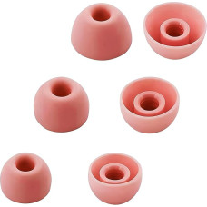 Aiivioll Silicone Earplugs for Beats Fit Pro/Studio Buds In-Ear Earplugs, Replacement Buds S/M/L, Coral Pink, Pack of 6