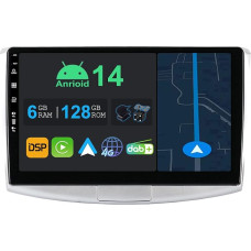 YUNTX 10.1 Inch Android 13 Car Radio with Sat Nav for VW Passat B6/B7 Magotan/CC 2010-2015 | Octa Core | 6GB 128GB | Built-in 4G LTE | CarPlay & Android Car | DSP | DAB | QLED 1280 * 720 IPS Screen