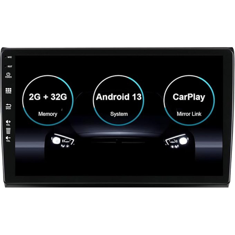 MISONDA 2 Din Car Stereo Android For Fiat Bravo 2007-2012 - GPS Sat Nav - 9 Inch IPS - Supports DAB/Steering Wheel Control/WiFi/Bluetooth/Mirrorlink/Carplay/USB/RDS