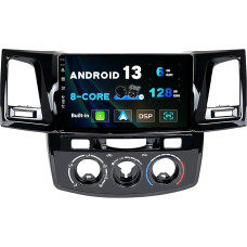 SXAUTO - 6G + 128G - Android 12 IPS Car Radio for Toyota Fortuner Hilux Revo Vigo (2004-2014) - Built-in Carplay/Android Car - Camera + MIC - DAB Steering Wheel Control Fast-Boot 360-CAM WiFi - 2 DIN