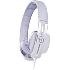 Hiditec Wave Binaural Wired Headband Headphones & Mic – (Headsets and microphones with White Wire, Headband, binaural; supraaural; 20 – 20000 Hz, White)