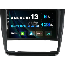 SXAUTO - 6G + 128G - Android 13 IPS Car Radio for BMW 1 Series E81 E82 E87 E88 (2004-2012) - Built-in Carplay/Android Car/DSP - Camera + MIC - DAB Steering Wheel Control Fast Boot 360-CAM - 2 DIN 9