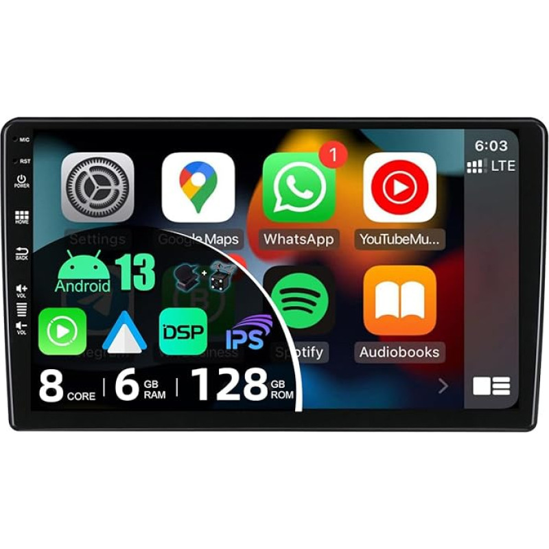 BXLIYER - 6G+128G - Android 12 IPS Car Radio Suitable for Citroen Berlingo (2008-2019) - Wireless CarPlay/Android Car/DSP - LED Camera & Mic - 9 Inch 2 DIN - DAB Steering Wheel Control Fast Boot 360