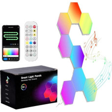 Kavolet LED Hexagon Gaming Wall Light, 8 Pieces Hexagon RGB Panel, DIY BT Graffiti Wifi Voice Control Gaming Honeycomb Light, Splicing Quantum Atmosphere Wall Lamp, Gamer Room Decoration Modular Lamp