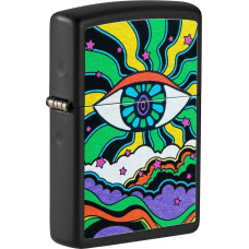 Zippo Lighter 49699 Black Light Eye Design