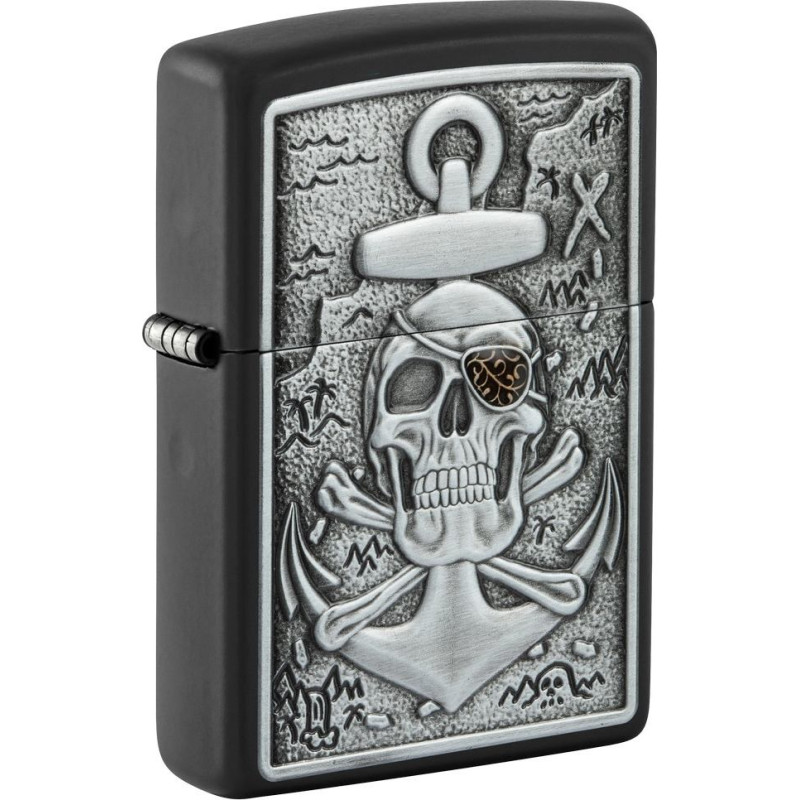 Zippo Žiebtuvėlis Zippo 48122 Skull Anchor Emblem