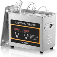 FOHERE ultragarsinio valymo mašina, profesionalus skaitmeninis laboratorinis ultragarsinis dalių valytuvas su šildymo laikmačiu, skirtas juvelyriniams dirbiniams, automobilių dalims (vožtuvams / pavarų dėžėms), ginklų dalims (3,2 l)