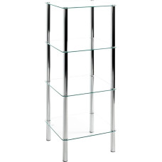 Haku-Möbel Small Furniture Range Chrome-Plated with Safety Glass Shelves in Various Designs