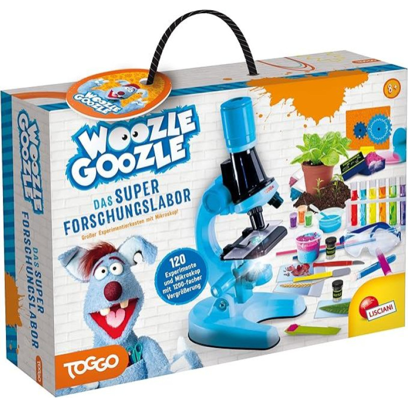 WOOZLE GOOZLE The Super Research Laboratory (Experiment Box): 2 in 1: Large Experiment Box + High-Quality Microscope!