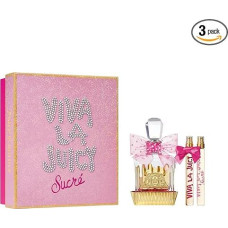 Juicy Couture Viva La Juicy Sucré parfumuotasis vanduo moterims Kišeninis purkštukas Gourmande Gintaro ir vaisių kvapų rinkinys