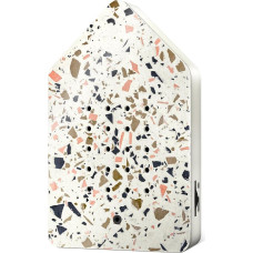 RELAXOUND Original Birdybox Toffee Terrazzo - moderni paukščių giedojimo dėžutė su medžio masyvo priekine dalimi - atpalaiduojantis paukščių giedojimas - judesio jutiklis su garsu - natūralių garsų garso dėžutė