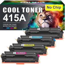 Cool Toner suderinamas su HP 415A 415X Multipack tonerio kasete, skirta W2030A W2030X W2031A W2032A W2033A Color LaserJet Pro MFP M479fdw toneriui M479fnw M479fdn M479dw M454dn M454dw M477 99 (4 pakuotės)