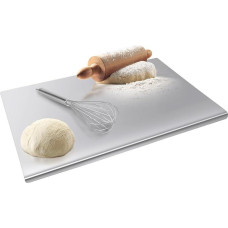 Stainless Steel Chopping Board, Baking Board, Cutting Boards for Kitchen with Counter Lip, Durable Cutting Board for Meat Vegetables Baking Pastry (60cm L x 40cm W)
