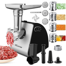 Nictemaw Elektrinė mėsmalė Max 2000W 4-in-1 dešrų mėsos smulkintuvas Sausainių gaminimo mašina Salotų mašina Ledo kubelių gaminimo mašina Nerūdijančio plieno korpusas
